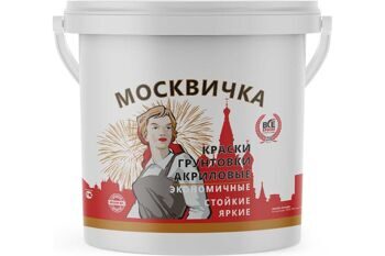 Фасадная краска МОСКВИЧКА ВД-АК-1180 супербелая, 15 кг 4620105771948